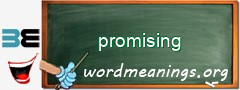 WordMeaning blackboard for promising